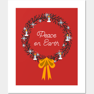 Peace on Earth (Christmas wreath) Posters and Art